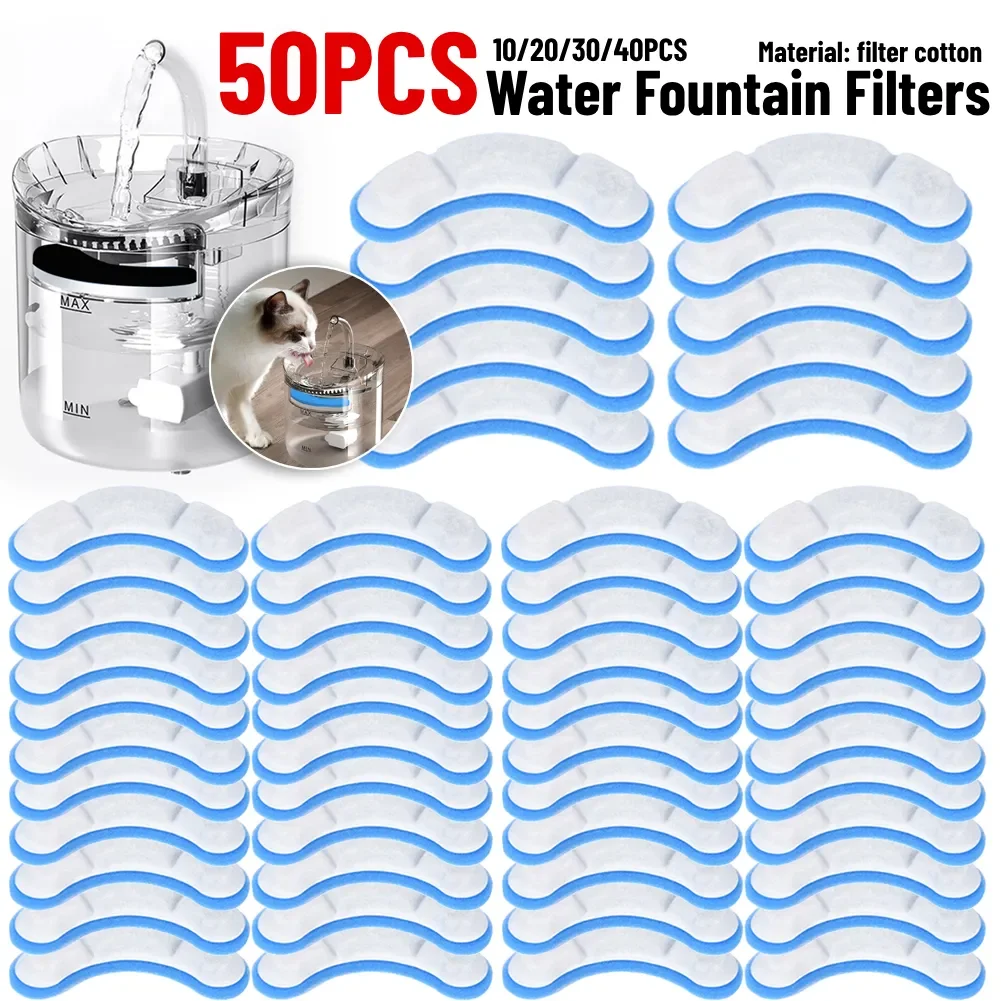 

For Accessories Carbon Fountain WF050/WF060 10-50pcs Replacement Filters Pet Activated For Cat Filter Drinking Auto Feeder Water