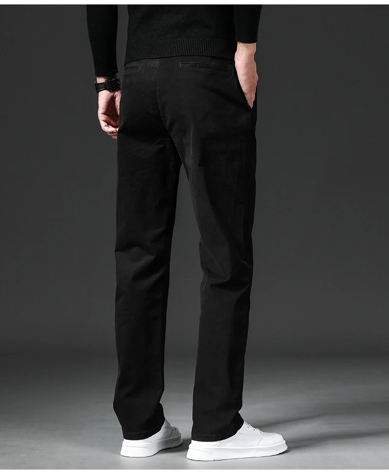 New in Spring Casual Pants Men Straight Fit Cotton Stretch Chino Trouser Male Formal Work Business Dress Khaki Fashion Regular 51 S901a6447302246698634bc10db3daf53E
