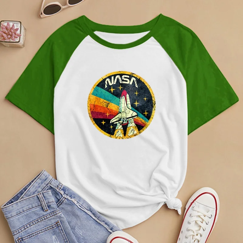 Fashion Trendy Creative Spacecraft Pattern Women's Cotton T-shirt Round Neck Loose Short Sleeve Women's Tops
Fashion Trendy Creative Spacecraft Pattern Women's Cotton T-shirt Round Neck Loose Short Sleeve Women's Tops