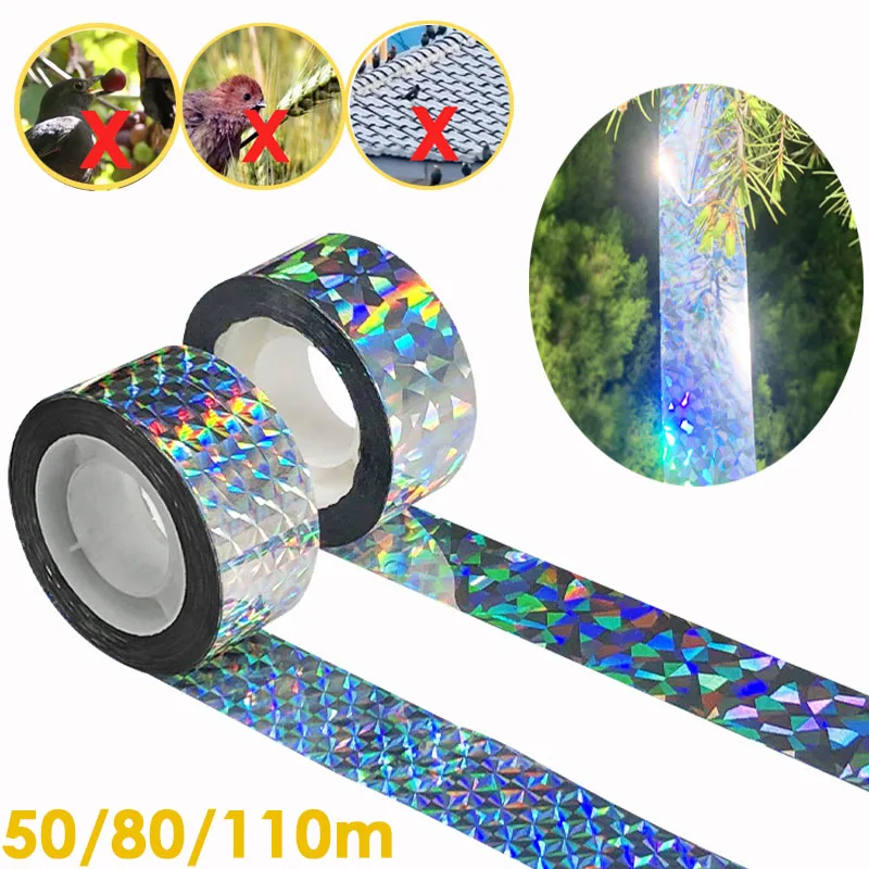 Bird Repeller Anti Pigeons Tap 50M/80M/110M Flashing Waterproof Repellent Tape Garden Outdoor Crow Keep Away Bird Scarer
Bird Repeller Anti Pigeons Tap 50M/80M/110M Flashing Waterproof Repellent Tape Garden Outdoor Crow Keep Away Bird Scarer