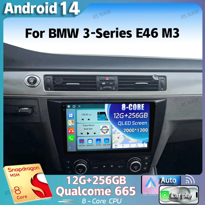Android 14 для BMW 3-Series E46 M3 2K QLED стерео Автомагнитола мультимедийный видеоплеер GPS AI голос CarPlay головное устройство
Android 14 для BMW 3-Series E46 M3 2K QLED стерео Автомагнитола мультимедийный видеоплеер GPS AI голос CarPlay головное устройство