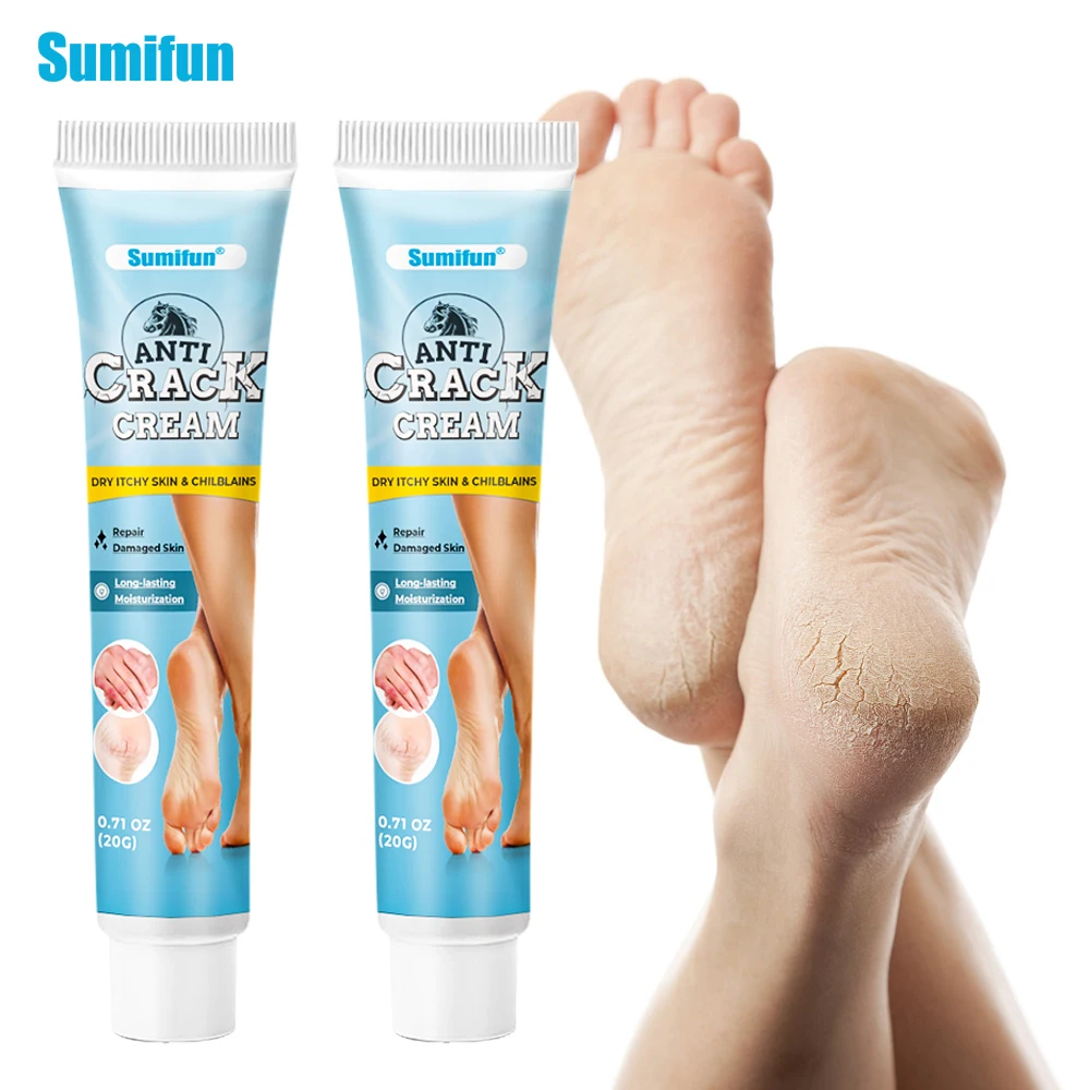 

1Pcs Sumifun Horse Oil Anti-Crack Cream Remove Dead Skin Heel Hand Moisturizing Ointment Foot Cracked Repair Medical Plaster 20g