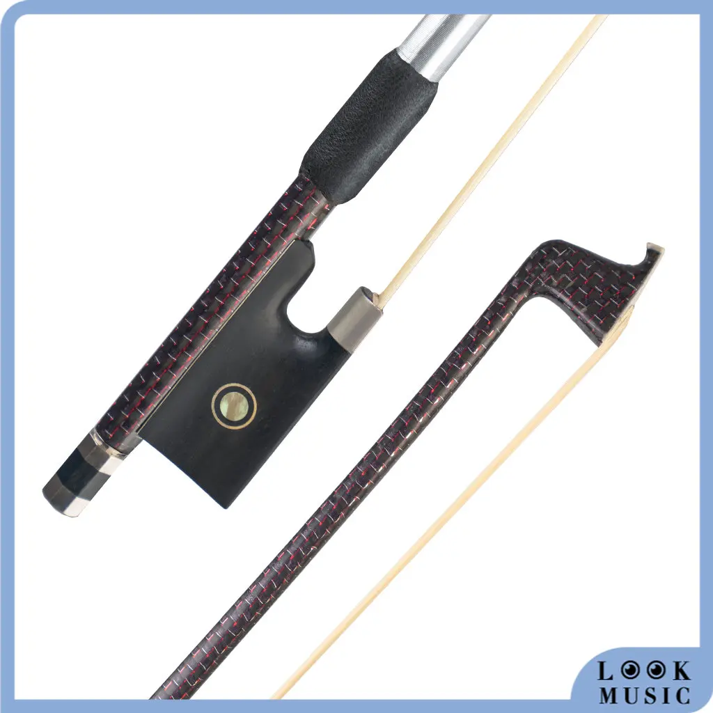LOOK Master Red Silk Braided Carbon Fiber Violin Bow 4/4 White Mongolia Horsehair Ebony Frog Durable And Fast Response
LOOK Master Red Silk Braided Carbon Fiber Violin Bow 4/4 White Mongolia Horsehair Ebony Frog Durable And Fast Response