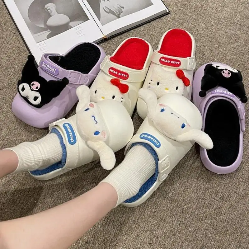 Kawaii Sanrios Hello Kittys Cinnamoroll Women Cotton Slippers Keep Warm Autumn Winter Indoor Home Plushies Shoes Christmas Gift
Kawaii Sanrios Hello Kittys Cinnamoroll Women Cotton Slippers Keep Warm Autumn Winter Indoor Home Plushies Shoes Christmas Gift
