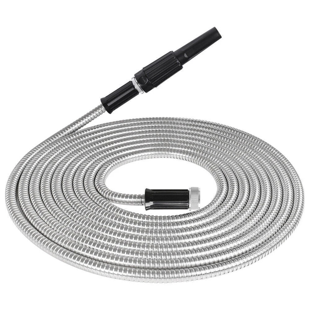 Garden Water Hose 25FT Garden Hose Stainless Steel Metal Water Hose Lightweight Flexible Garden Hose Pipe
Garden Water Hose 25FT Garden Hose Stainless Steel Metal Water Hose Lightweight Flexible Garden Hose Pipe