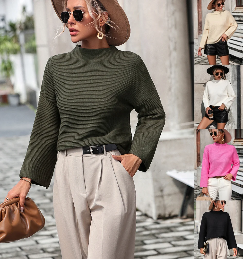 2023 Autumn Winter Pullover Sweater Solid Loose Drop Shoulder Women Casual Office Lady Fashion Tops Female Clothing
2023 Autumn Winter Pullover Sweater Solid Loose Drop Shoulder Women Casual Office Lady Fashion Tops Female Clothing