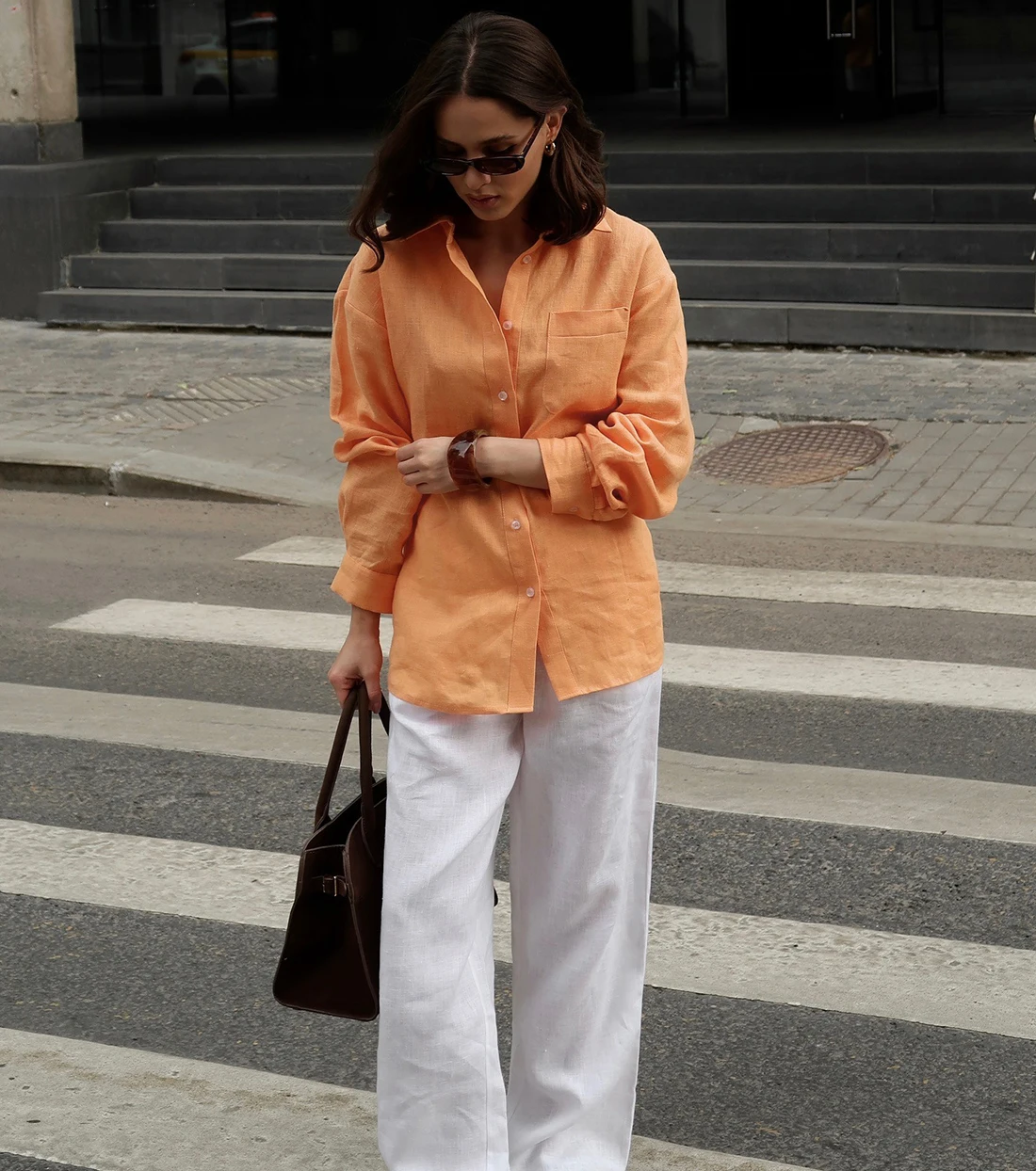 Spring White Women's Linen Shirt Long Sleeve Beautiful Blouses Elegant Basic Top Collar Yellow Blue Cotton Shirt for Women 29 S902122922e4542c1b460bbfe8dbb29f0c