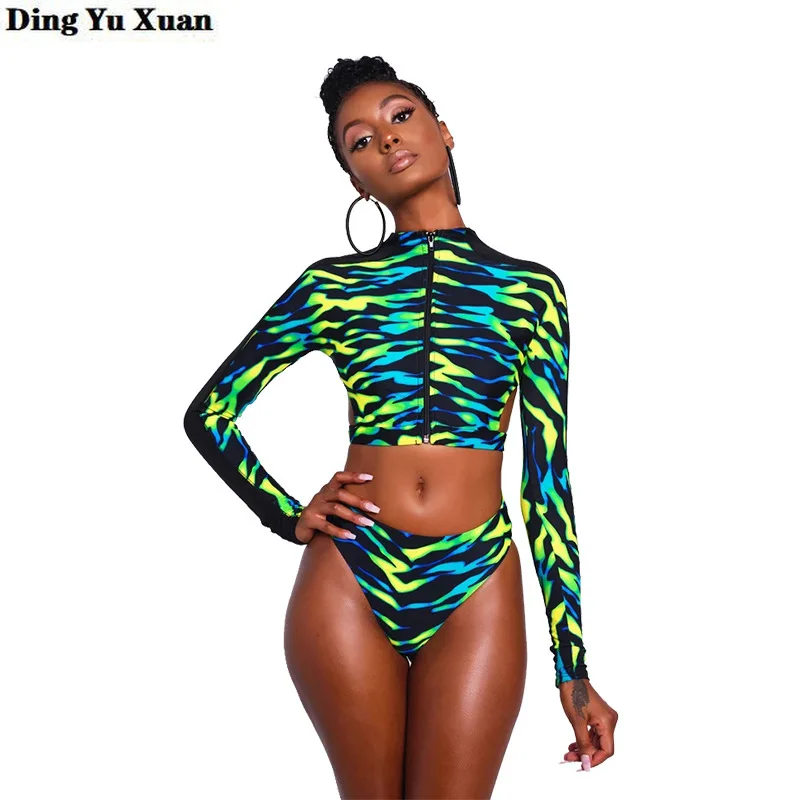 2020 Women Push Up Swimsuit Long Sleeve Bikini Set Elegant Striped Swimwear Crop Top and Brief 2 Piece Tankinis 2020 Mujer
2020 Women Push Up Swimsuit Long Sleeve Bikini Set Elegant Striped Swimwear Crop Top and Brief 2 Piece Tankinis 2020 Mujer