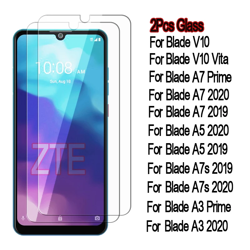 

Стекло для ZTE Blade A72 A52 V40 Vita V10 A5 A7s A7 2019 2020 Prime чехол Защитная пленка для экрана для ZTE A7 A5 A3 2020 стекло