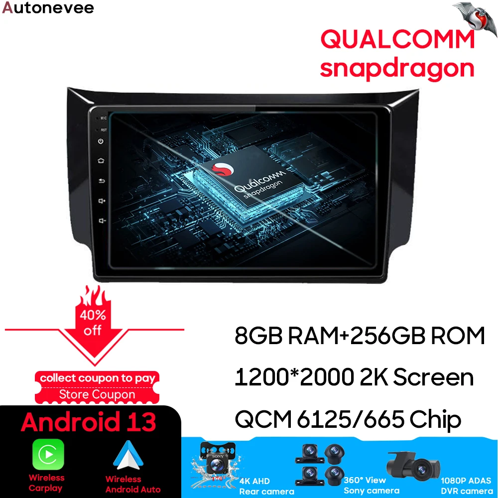 Автомобильное радио Qualcomm для Nissan Sylphy B17 Sentra 12 2013-2018 Android, мультимедийный видеоплеер, GPS-навигация для Carplay, 5G Wifi
Автомобильное радио Qualcomm для Nissan Sylphy B17 Sentra 12 2013-2018 Android, мультимедийный видеоплеер, GPS-навигация для Carplay, 5G Wifi
