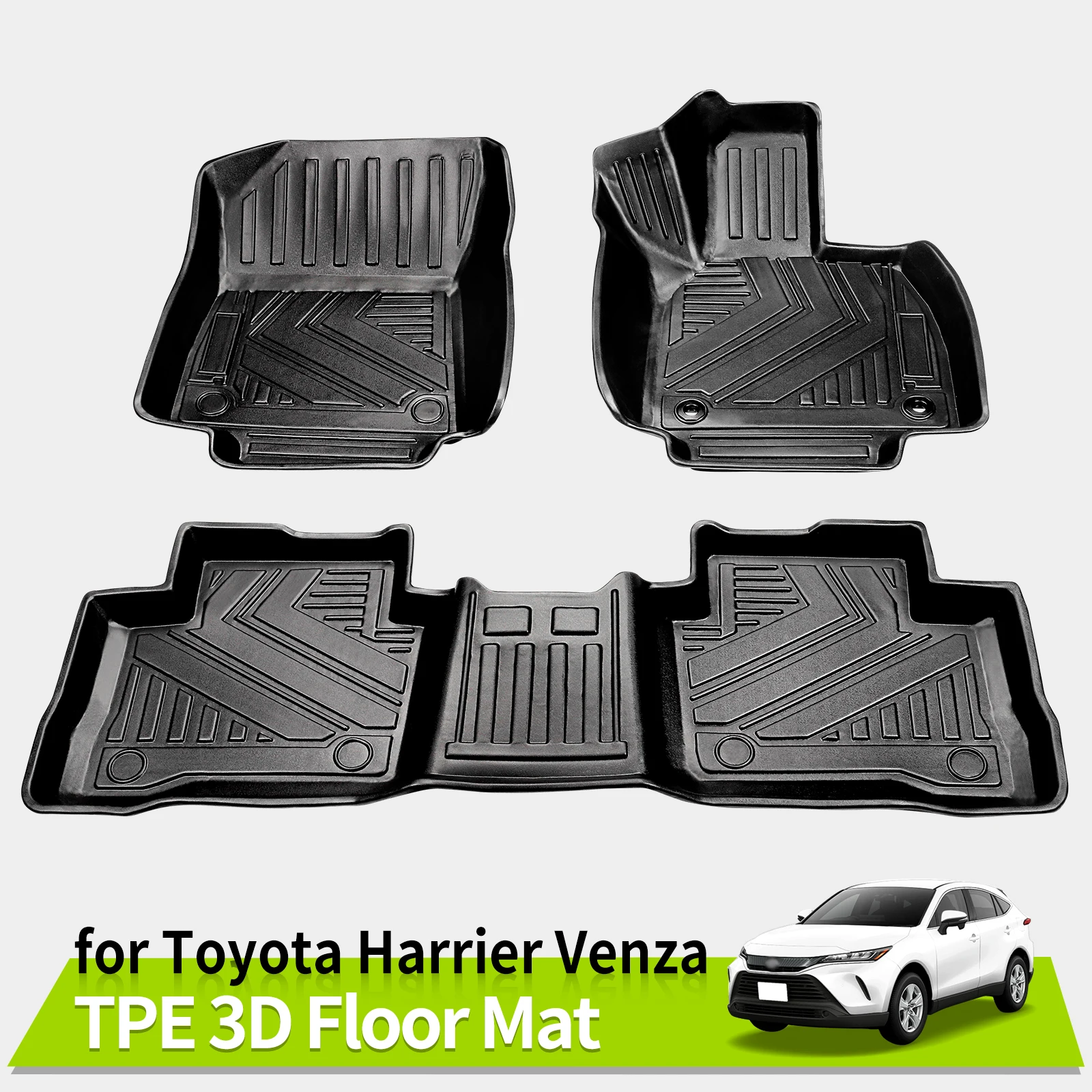 

for Toyota Harrier Venza 2020-2023 Floor Mats All-Weather Anti-Slip Waterproof Accessories TPE Pad Right Hand Driving