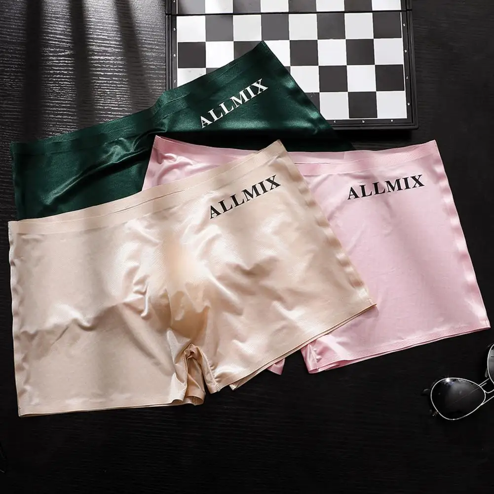 Mens Ice Silk Boxer Briefs Silky 3D U-Convex Pouch Underpant Trunk Breathable Shorts Panties High Quality Letter Print Underwear
Mens Ice Silk Boxer Briefs Silky 3D U-Convex Pouch Underpant Trunk Breathable Shorts Panties High Quality Letter Print Underwear