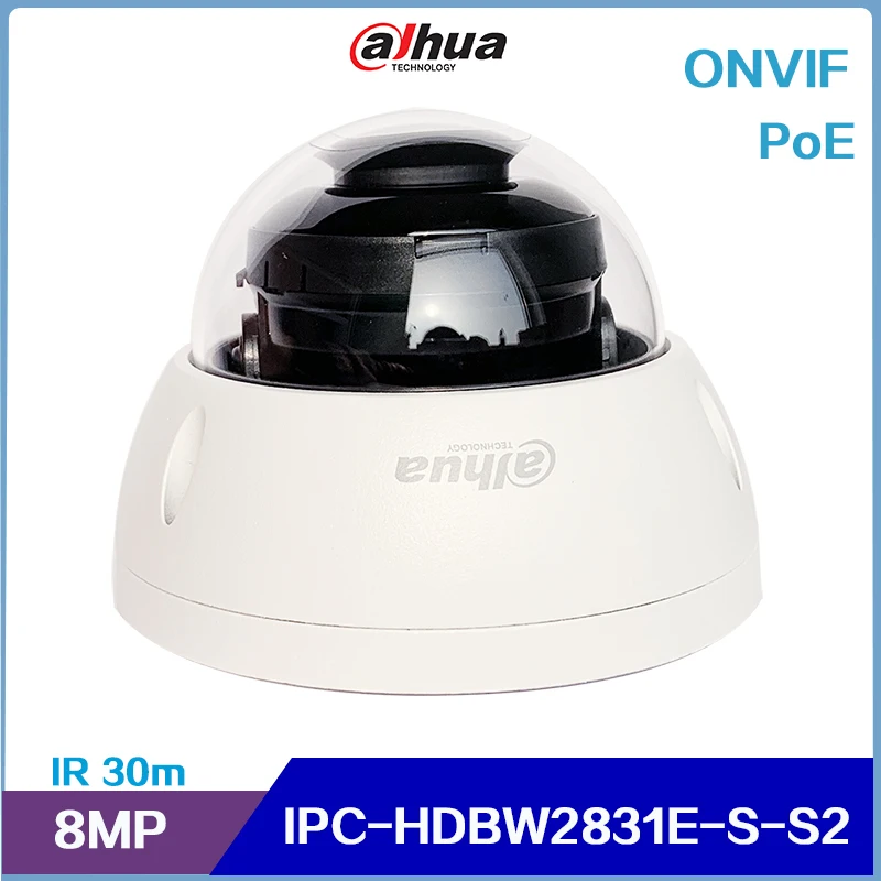 

Dahua IPC-HDBW2831E-S-S2 8MP IP Lite Ir Vaste фокусная купольная сетевая камера устройства для подключения Poe Onvif IP67 Starlight Bewegingsdetectie