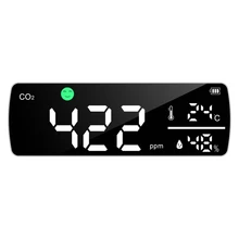 Air Quality Monitor LED Display 3-in-1 Air Pollution Carbon Dioxide Detector Temperature & Humidity Meter for Household
Air Quality Monitor LED Display 3-in-1 Air Pollution Carbon Dioxide Detector Temperature & Humidity Meter for Household