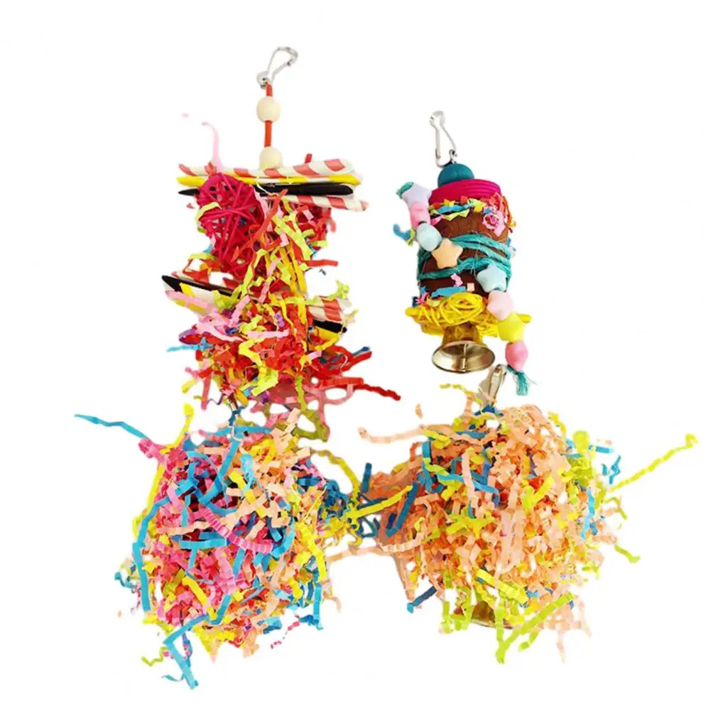 Bird Entertainment Toy Colorful Crinkled Paper Bird Chewing Toy Set Cage Hanging Parrot Accessories Entertainment for Birds
Bird Entertainment Toy Colorful Crinkled Paper Bird Chewing Toy Set Cage Hanging Parrot Accessories Entertainment for Birds