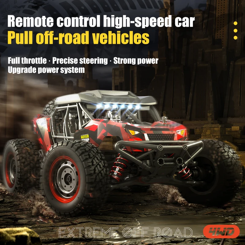 

Rc Cars 390 Moter High Speed 50KM/H 4WD 2.4G Remote Control Car With LED 1/16 Off Road 4x4 Monster Truck Toys For Boys kids Gift