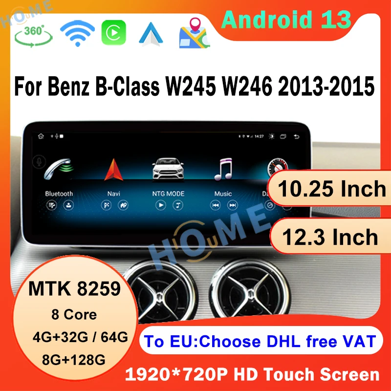 Car Radio Multimedia Player Android 13 GPS Navigation For Mercedes Benz B Class W245 W246 Carplay Auto Stereo Video 360 Camera
Car Radio Multimedia Player Android 13 GPS Navigation For Mercedes Benz B Class W245 W246 Carplay Auto Stereo Video 360 Camera