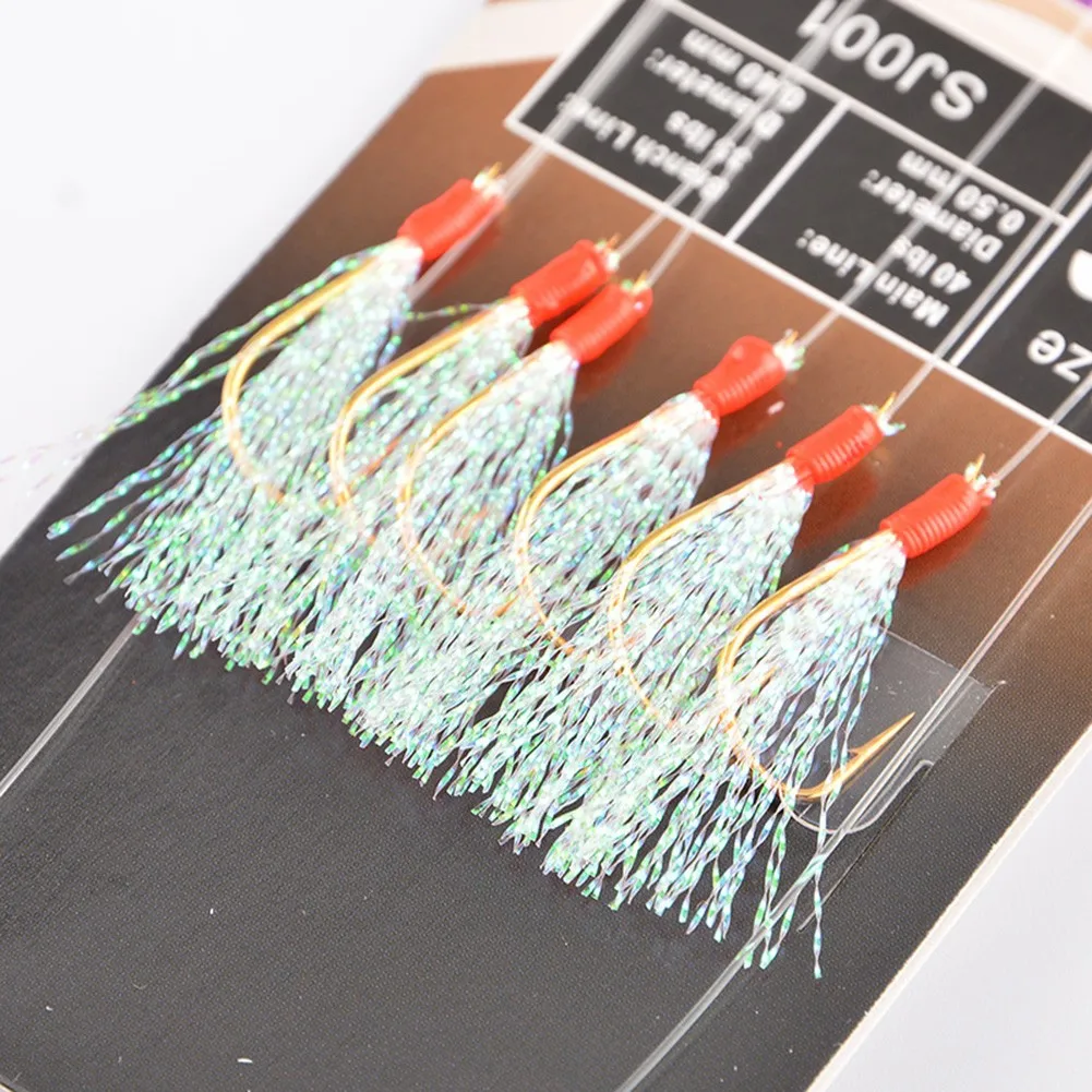 Durable Hot Sale Newest Reliable Tools Rainbow Hook Fishing Lure Rigs Soft Fishing Lure 5pcs/Pack 60mm Feather Lure
Durable Hot Sale Newest Reliable Tools Rainbow Hook Fishing Lure Rigs Soft Fishing Lure 5pcs/Pack 60mm Feather Lure