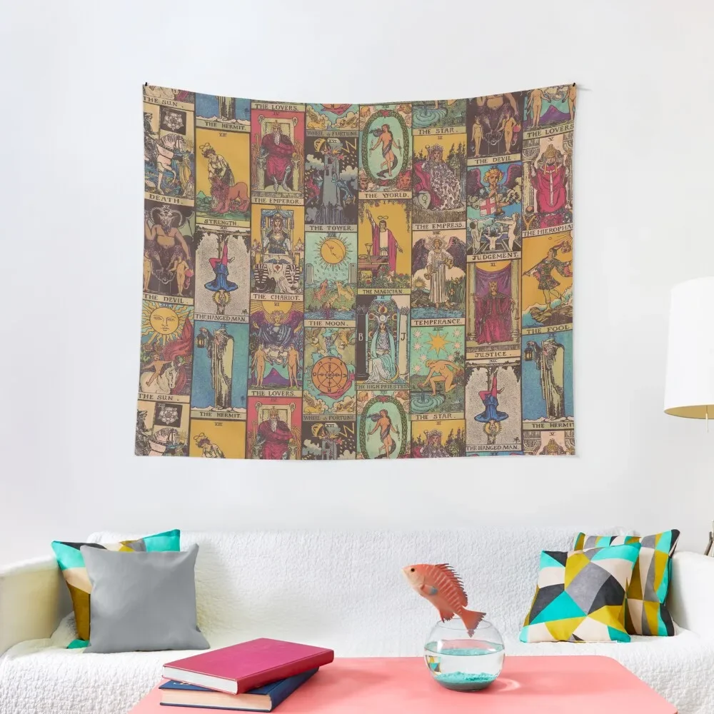 

The Major Arcana of Tarot Vintage Patchwork Tapestry Carpet On The Wall Wall Decor Decorative Wall Murals Home Supplies Tapestry