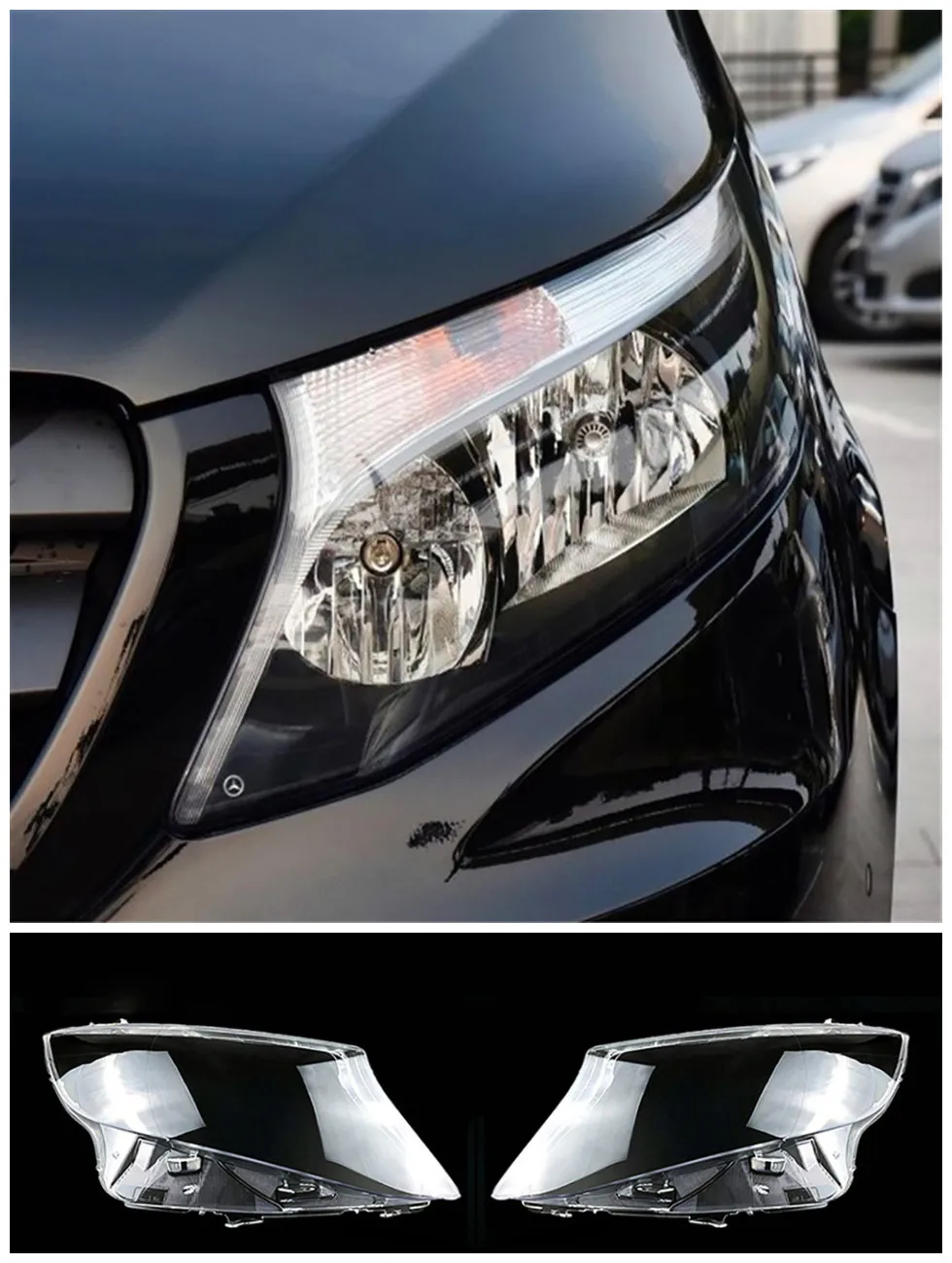 Car Front Glass Lens Caps Headlight Cover Auto Headlamp Case Head Light Lampshade Shell For Mercedes-Benz Vito V-CLASS 2016~2020
Car Front Glass Lens Caps Headlight Cover Auto Headlamp Case Head Light Lampshade Shell For Mercedes-Benz Vito V-CLASS 2016~2020