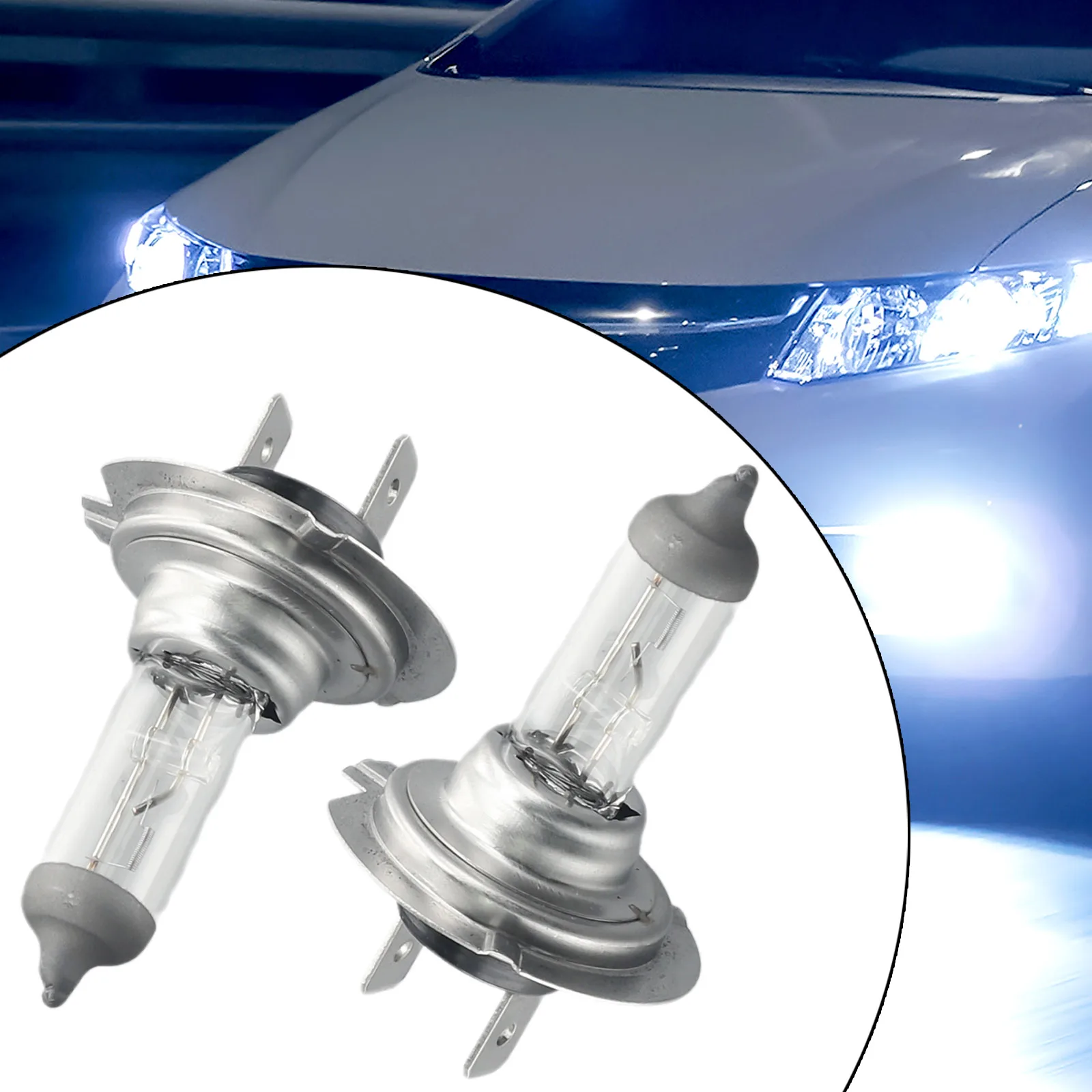 

2pcs/Set Car H7 Xenon Halogen Headlight 12V 55W 6000K White Car High/Low Beam Light Headlight Bulbs Super Bright Car Accessories