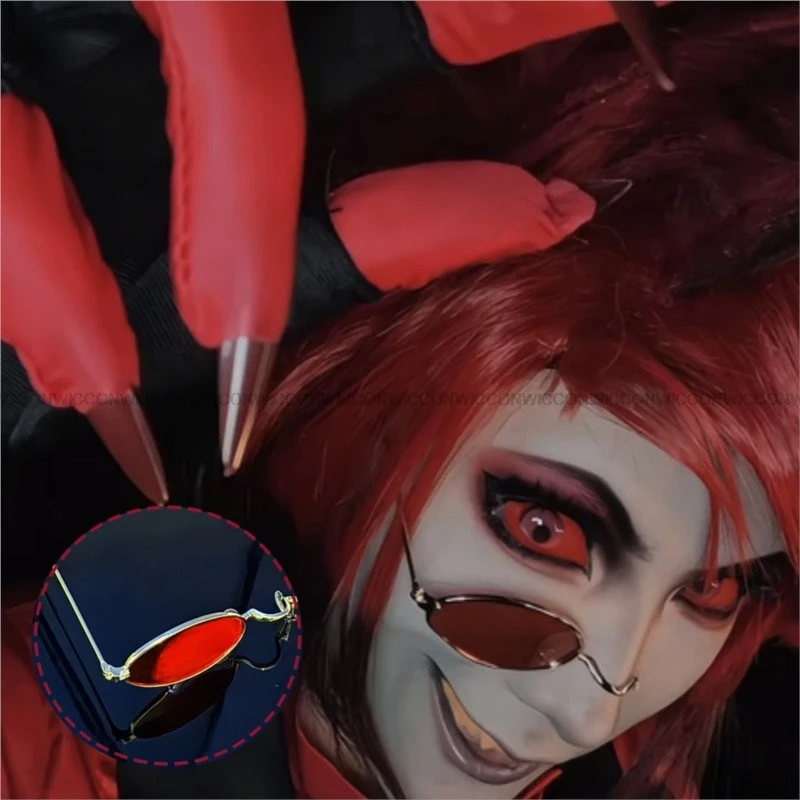 Anime Hazbin Cosplay Hotel Alastor Cosplay Glasses Unisex Red Eyeglass Single-lens Glasses Halloween Carnival Accessories
Anime Hazbin Cosplay Hotel Alastor Cosplay Glasses Unisex Red Eyeglass Single-lens Glasses Halloween Carnival Accessories