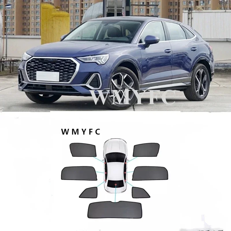 

For Audi Q3 Sportback 2020 2021 2022 Custom Car Mesh Sun Shade Side Window Curtain Sun Visor Sunscreen Heat Insulation Sunshade