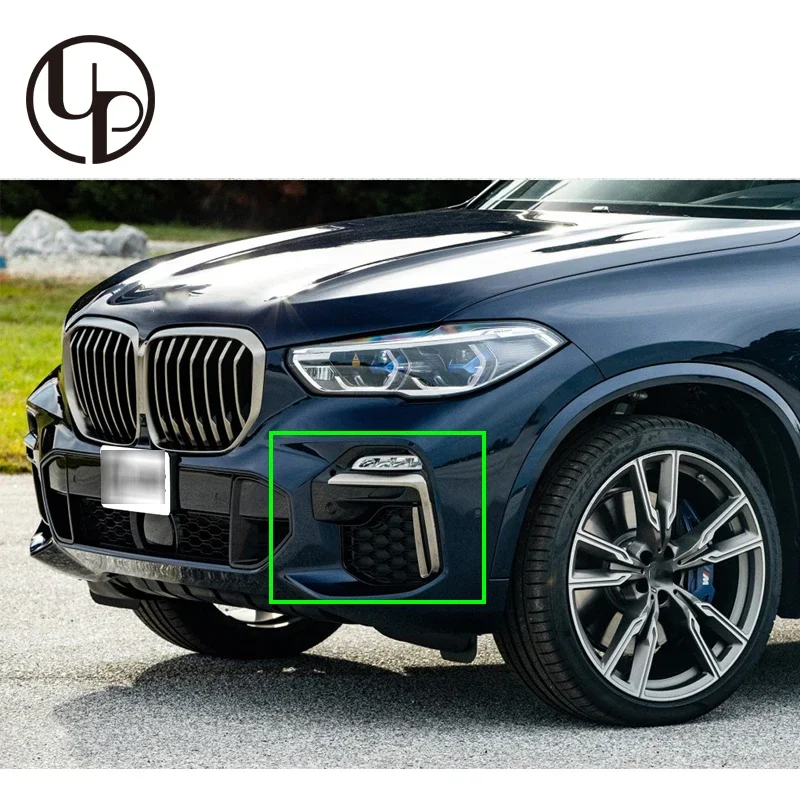 

New high quality car auto parts exterior light cover with LED for X5 G05 M50i style Tusk fog lamp frame front bumper