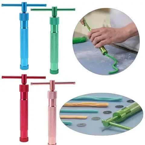 

DIY Craft Pottery Clay Extruder Clay Sugar Paste Fondant Cake Slime Pastry Gun Modeling Tool Sculpture Machine Polymer Gun