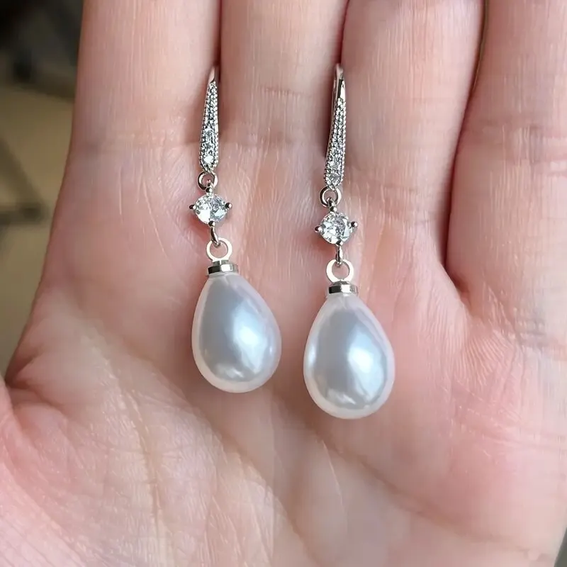 Fashion Water Drop Pearl Zircon Dangle Earrings for Women Bridesmaid Wedding Jewelry 4 Mallzona S9034549433bd44f98a03815ef16ceaaan Fashion Water Drop Pearl Zircon Dangle Earrings for Women Bridesmaid Wedding Jewelry Mallzona