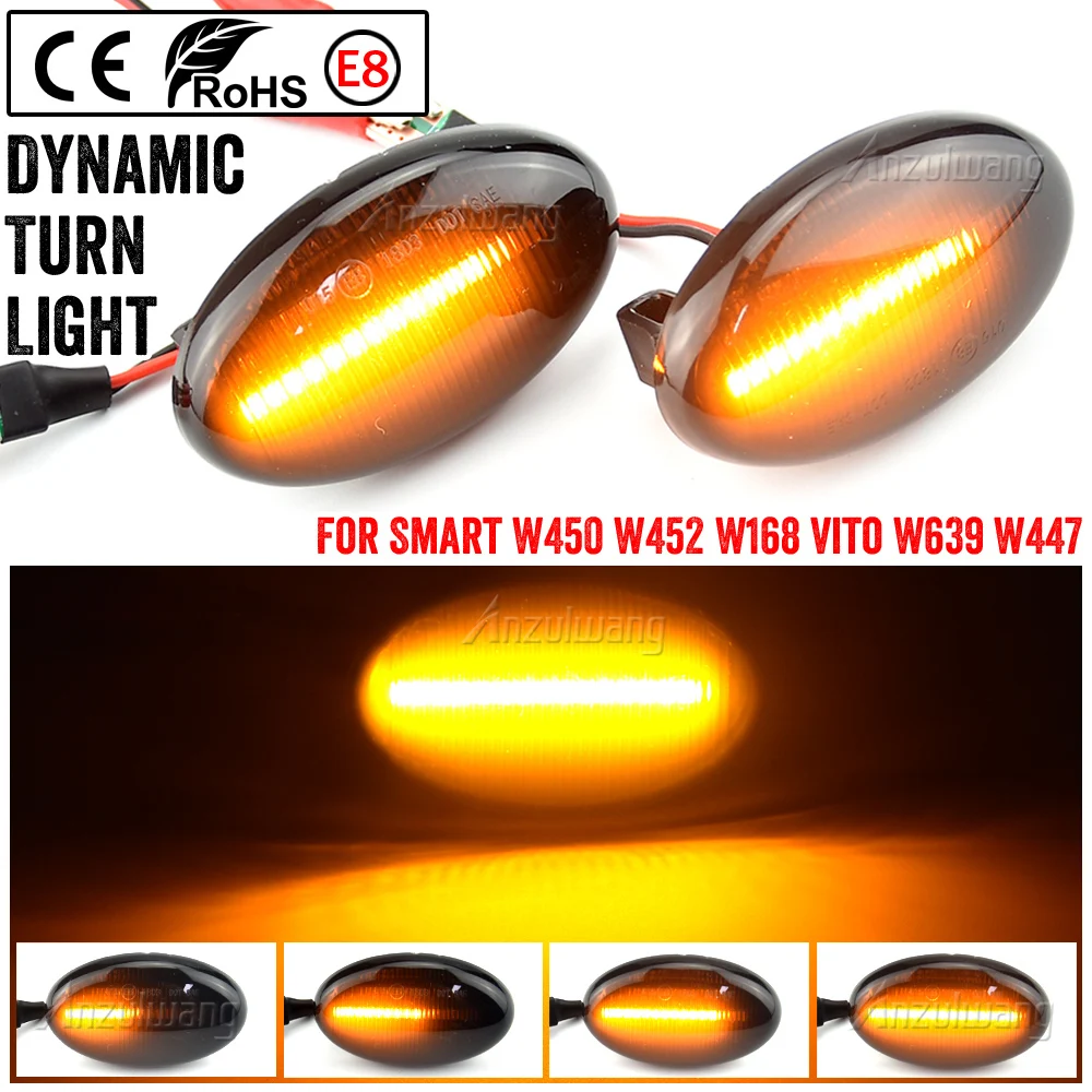 2pcs Dynamic LED Car Side Marker Lights For Mercedes Benz Repeater Signal Lamps Smart W450 W452 A-Class W168 Vito W639 W447
2pcs Dynamic LED Car Side Marker Lights For Mercedes Benz Repeater Signal Lamps Smart W450 W452 A-Class W168 Vito W639 W447