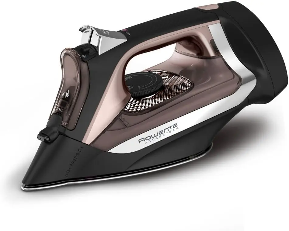 

Rowenta Access Stainless Steel Soleplate Steam Iron with Retractable Cord 1725 Watts Powerful Steam Diffusion, Auto-off,