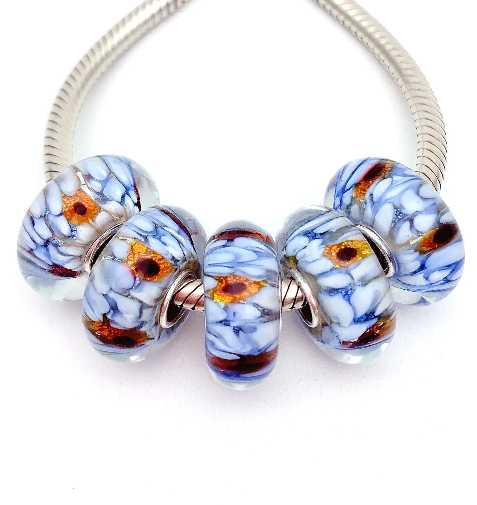 XHYG151 5X 100% Authenticity S925 Sterling Silver Beads Murano GlassBeads Fit European Charms Bracelet Diy Jewelry Lampwork
XHYG151 5X 100% Authenticity S925 Sterling Silver Beads Murano GlassBeads Fit European Charms Bracelet Diy Jewelry Lampwork