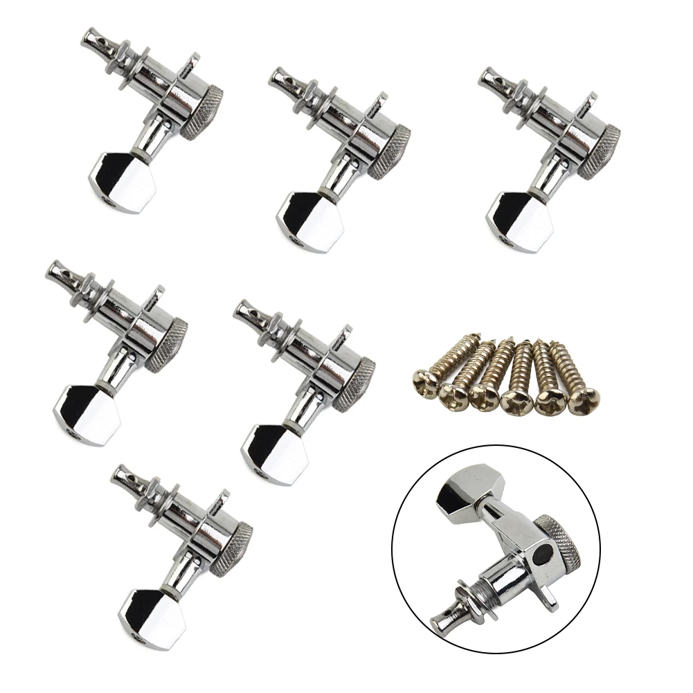 Right Guitar Tuners 6pcs Keys Pegs Machine Head Replacement Chrome 6 Inline Locking Tuning Brand New Practical
Right Guitar Tuners 6pcs Keys Pegs Machine Head Replacement Chrome 6 Inline Locking Tuning Brand New Practical