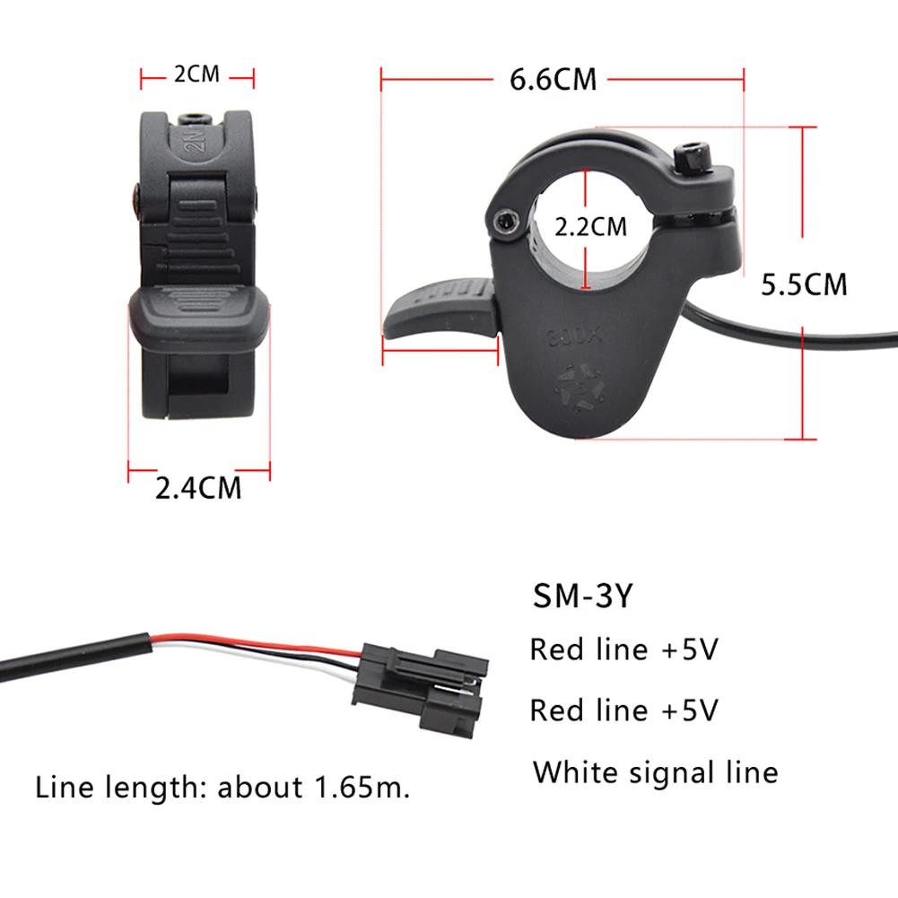 Brand New Thumb Throttle Accelerator Waterproof Connector 6.6*5.5*2cm Electric Bicycle Finger Throttle Booster
Brand New Thumb Throttle Accelerator Waterproof Connector 6.6*5.5*2cm Electric Bicycle Finger Throttle Booster