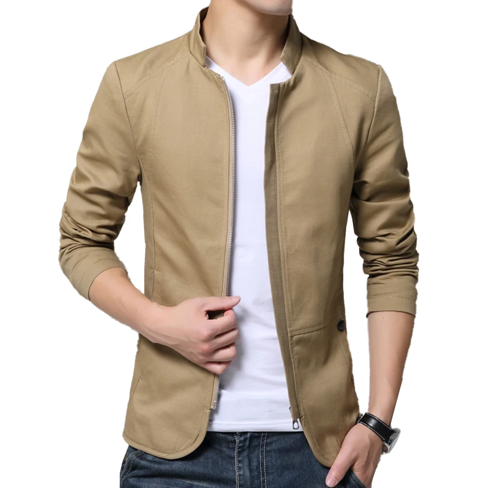 Fashion Men\\'s Slim Fit Coat Jacket Solid Color Collared Business Formal Zip Up Coats Jackets Tops Man Clothing
Fashion Men\\'s Slim Fit Coat Jacket Solid Color Collared Business Formal Zip Up Coats Jackets Tops Man Clothing
