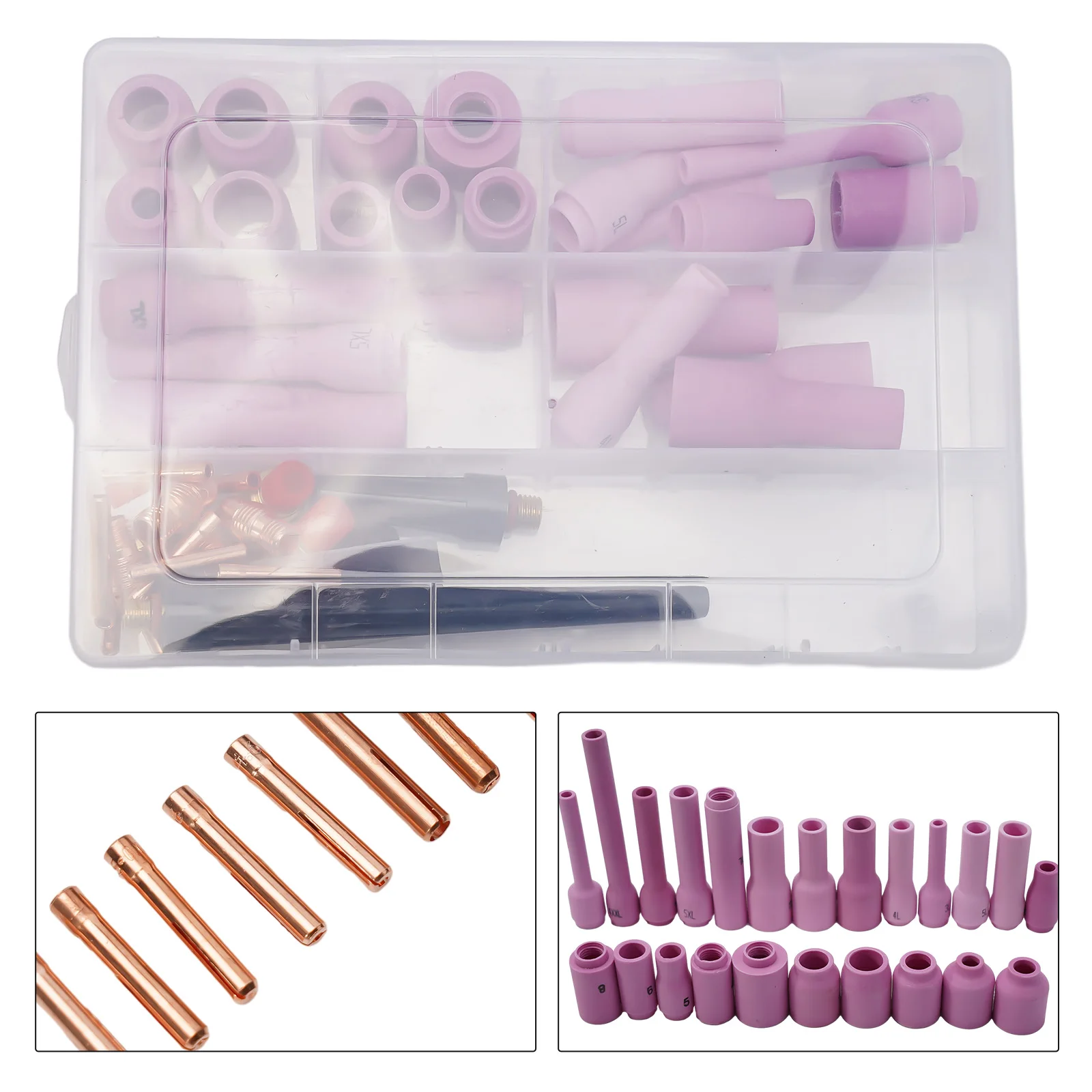 WP9 20 25 TIG Gas Lens 46x/set Spare Parts Accessories For SR 9 20 25 For TIG Welding Torch Reliable Replacement
WP9 20 25 TIG Gas Lens 46x/set Spare Parts Accessories For SR 9 20 25 For TIG Welding Torch Reliable Replacement