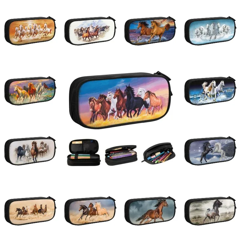 Cute Seven Running Horse Pencil Cases for Girl Boy Large Storage Animal Pencil Pouch School Accessories
Cute Seven Running Horse Pencil Cases for Girl Boy Large Storage Animal Pencil Pouch School Accessories