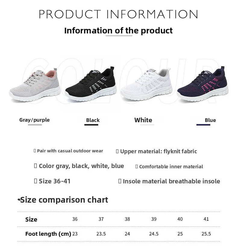 Women Running Shoes Breathable Casual Shoes Outdoor Light Weight White Tenis Sports Shoes Casual Walking Sneakers for Wamen 41 S903eb5daef66447aa84033ac4256471dz