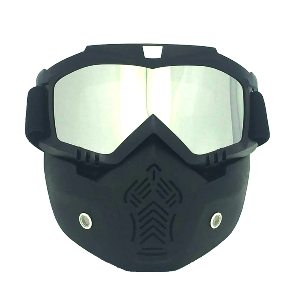 

Motorcycle Face Mask Masks Goggles Glasses Motorbike Lens Helmets Detachable