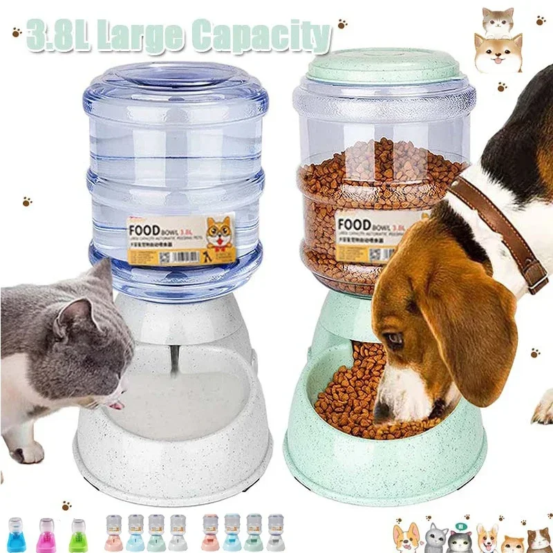 

3. Автоматическая кормушка для собак, 8 л, пластиковая бутылка для воды, миска для кошек, миска для кормления и питья, дозатор воды для собак, миска для кормления домашних животных, товары для домашних животных
