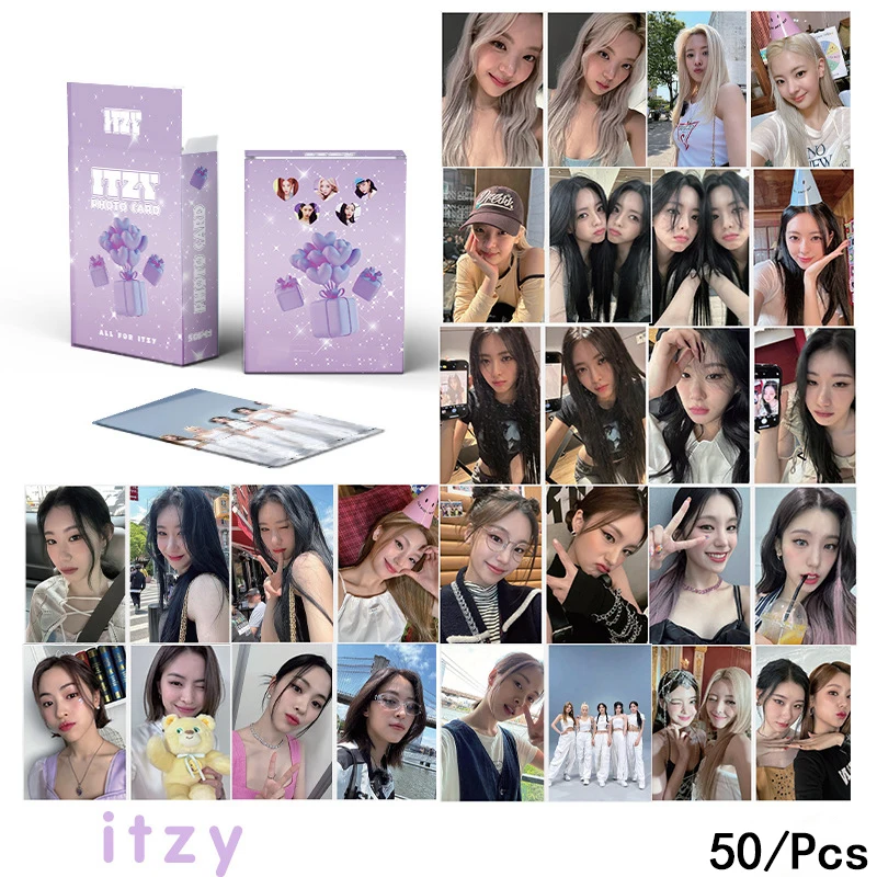 50 карт/набор Itzy, новый альбом, фотокарточка, ломо-карточка, лазерная маленькая карточка YEJI YUNA CHAER-YEONE RYUJIN, коллекция вееров, Подарочная открытка KPOP
50 карт/набор Itzy, новый альбом, фотокарточка, ломо-карточка, лазерная маленькая карточка YEJI YUNA CHAER-YEONE RYUJIN, коллекция вееров, Подарочная открытка KPOP