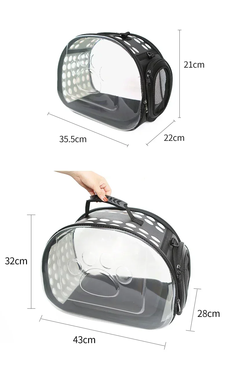 Basket Transparent Backpack Transport Portable Pet Bag Handbag Supplies Cage Cat Breathable Carrier Travel Foldable
Basket Transparent Backpack Transport Portable Pet Bag Handbag Supplies Cage Cat Breathable Carrier Travel Foldable