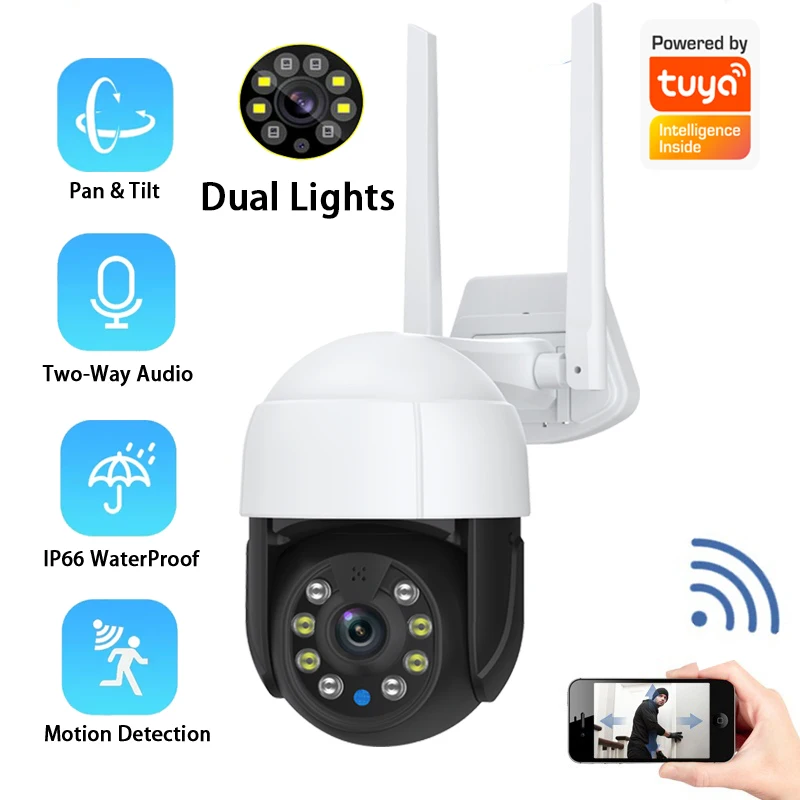 IP-камера Tuya 1080P PTZ Уличная С Wi-Fi, 4-кратным увеличением и датчиком присутствия
IP-камера Tuya 1080P PTZ Уличная С Wi-Fi, 4-кратным увеличением и датчиком присутствия