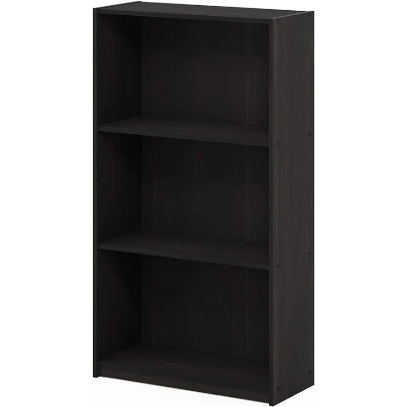 

Basic 3-Tier Bookcase/Bookshelf/Storage Shelves, Dark Espresso 9.25D x 21.73W x 39.5H in