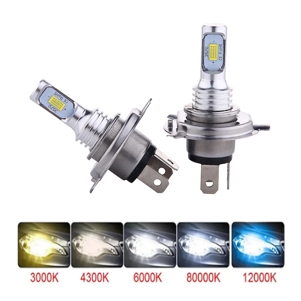 

H4 LED Lights For Car Headlight 880/881/H27 H1 H3 H16 H11 H8 H7 9005 HB3 9006 HB4 PSX24W Motorcycle Bulb 12V 24V 3000K 6000K