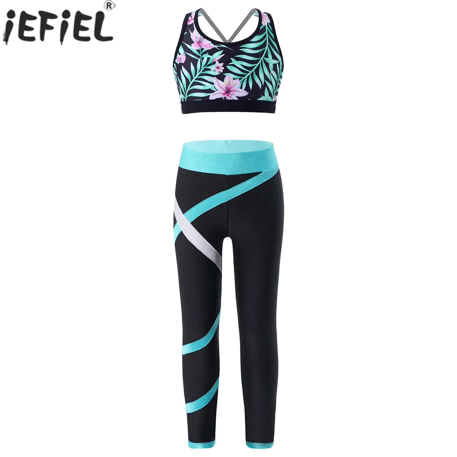 Kids Girls Fashion Casual Sports Suit Sleeveless Backless Print Crop Top with Leggings Sportswear for Dance Workout Swimming
Kids Girls Fashion Casual Sports Suit Sleeveless Backless Print Crop Top with Leggings Sportswear for Dance Workout Swimming