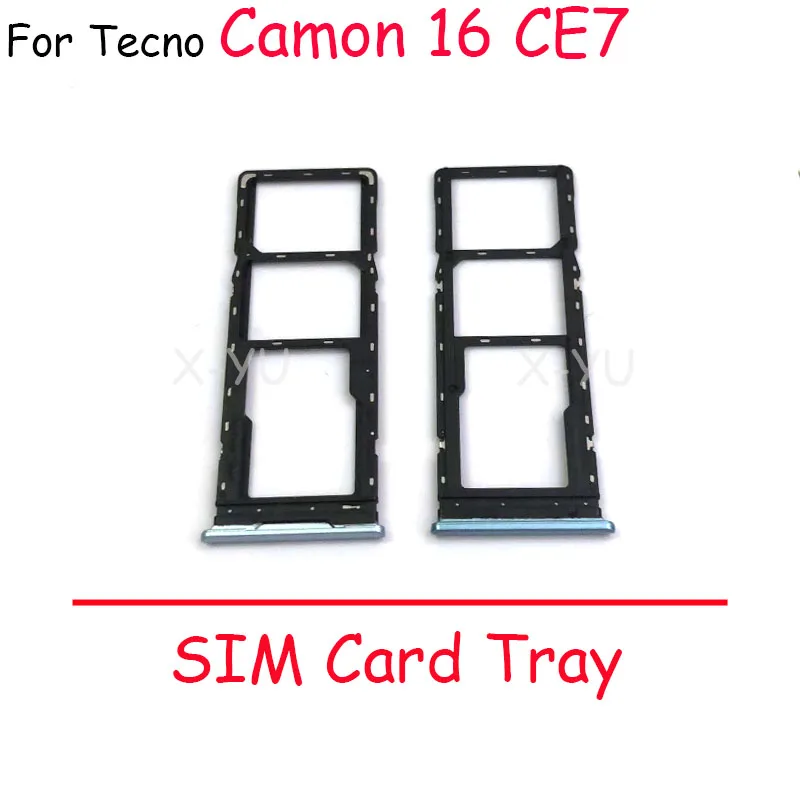 

For Tecno Camon X 12 16 17 17P Pro Air Premier CE7 CE9 CA7 CA8 CC6 CC9 CG6 CG7 CG8 SIM Card Tray Slot Holder Adapter Socket