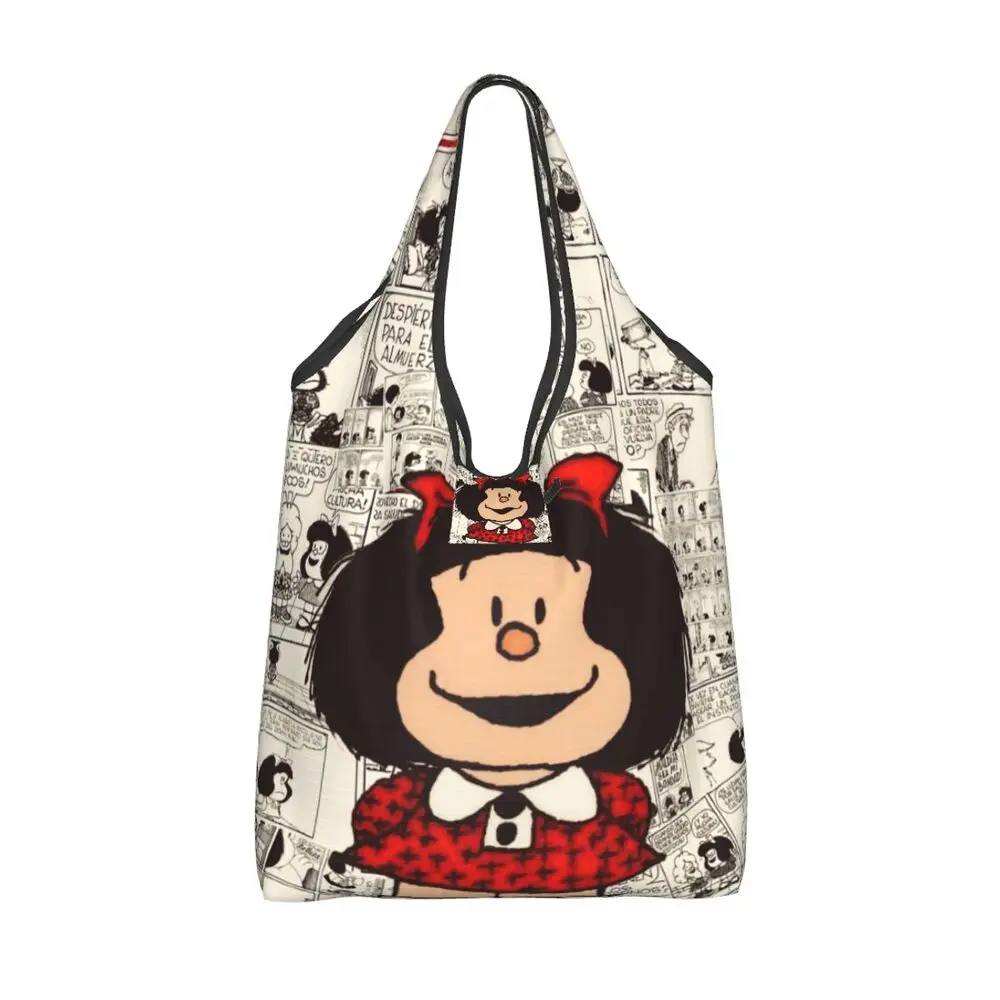 Custom Vintage Mafalda Manga Grocery Shopping Bag 146 S905025b385a6496b8ae8f78a56c630e7b