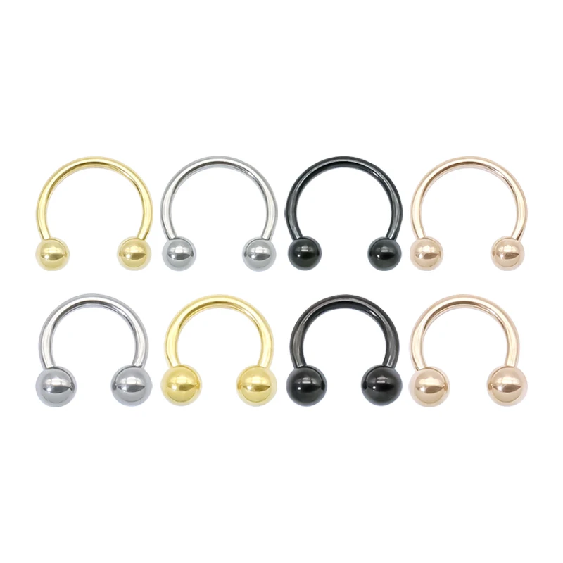 1PC Titanium Piercing Nose Septum Ring Circular Barbell Horseshoe Lip Rings Ear Cartilage Tragus Helix Lobe Hoop Earrings 18G
1PC Titanium Piercing Nose Septum Ring Circular Barbell Horseshoe Lip Rings Ear Cartilage Tragus Helix Lobe Hoop Earrings 18G